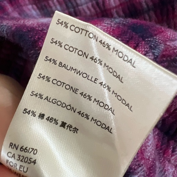 Free People Purple Cherry Bomb Plaid Top - Size S - Picture 9 of 9